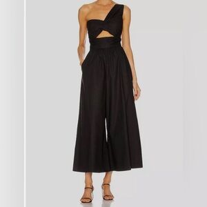 A.L.C. Women's Black Athelia One-Shoulder Wide Leg Jumpsuit